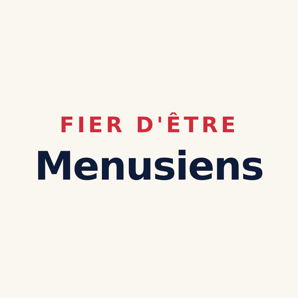 Tasse « Fier d'être Menusiens » — design pour Les Menus