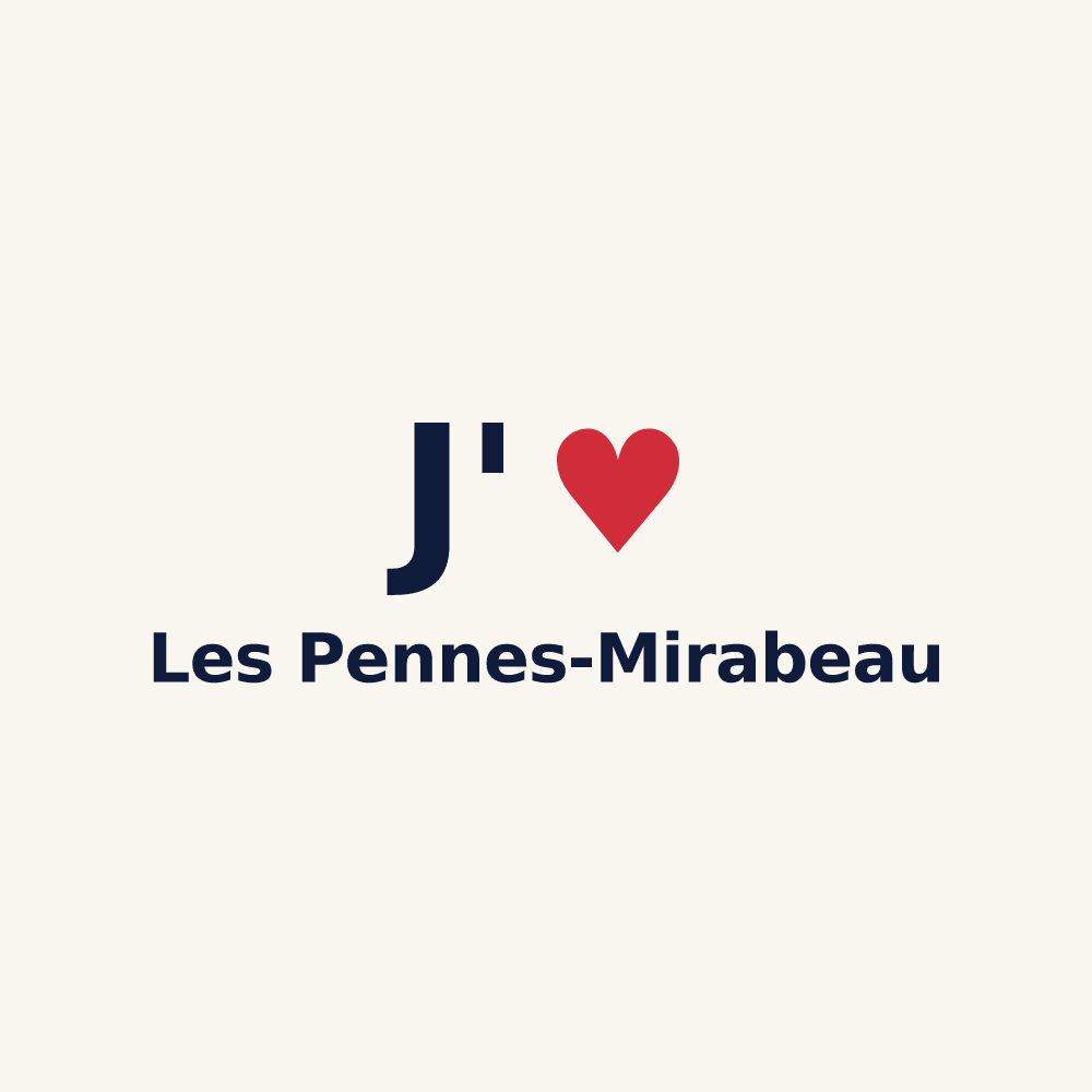 Tasse personnalisée Les Pennes-Mirabeau — design J'aime Les Pennes-Mirabeau