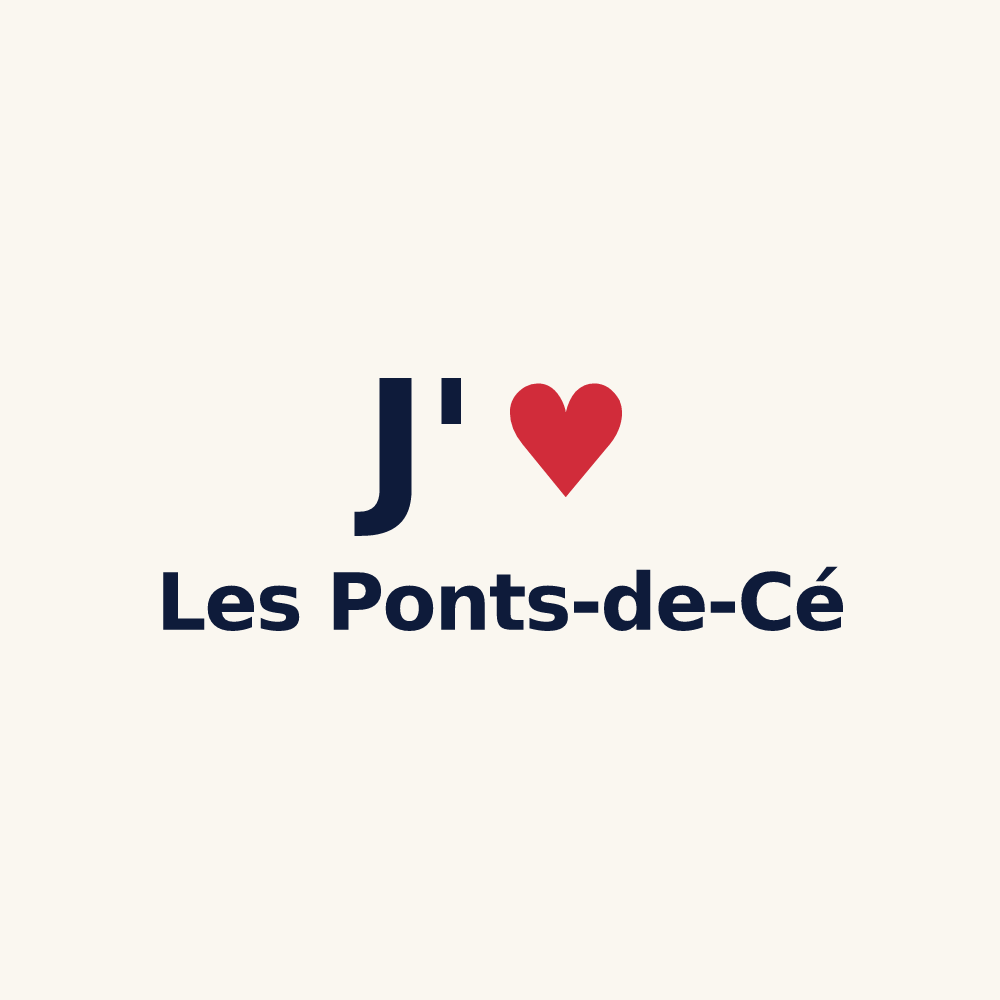 Tasse personnalisée Les Ponts-de-Cé — design J'aime Les Ponts-de-Cé