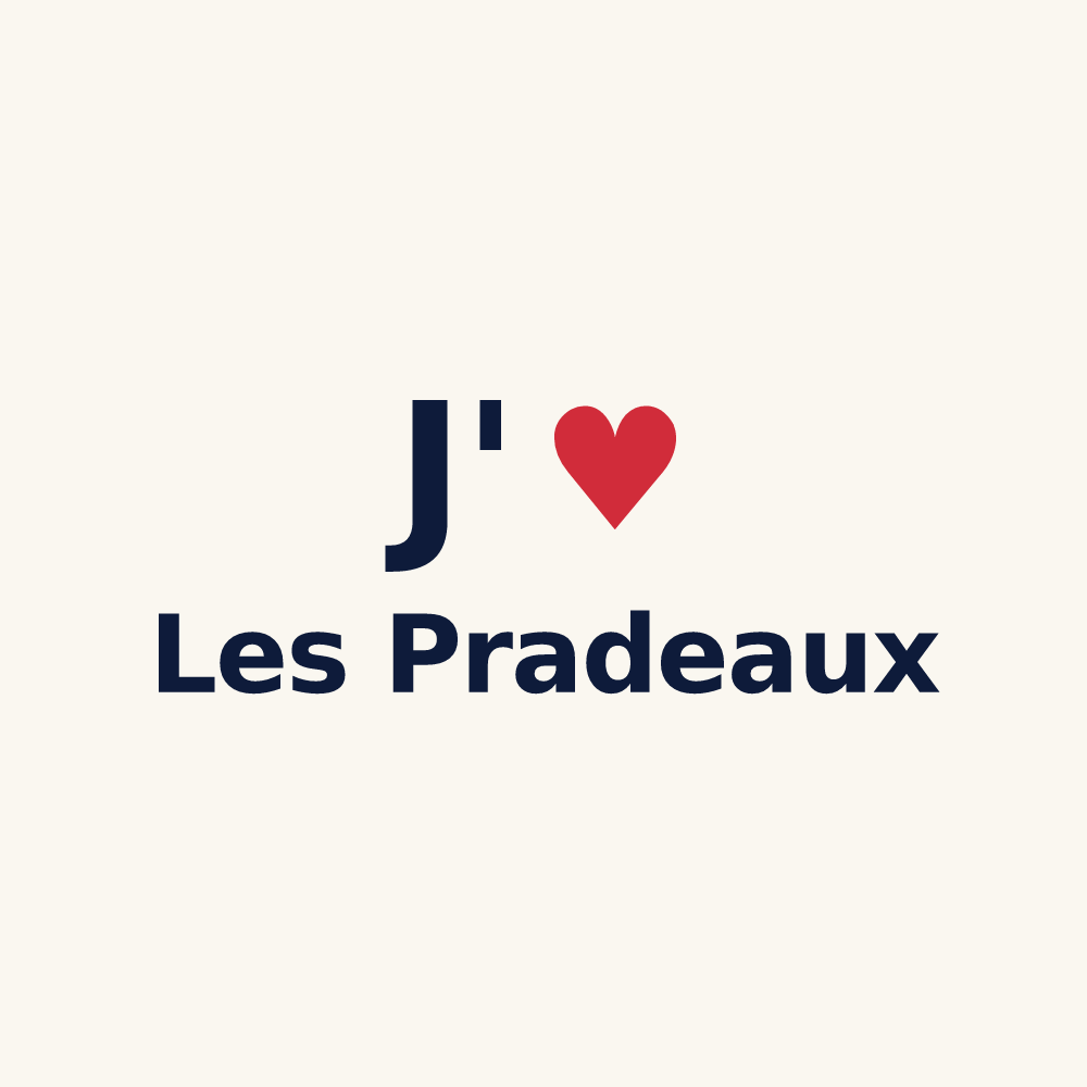 Tasse personnalisée Les Pradeaux — design J'aime Les Pradeaux