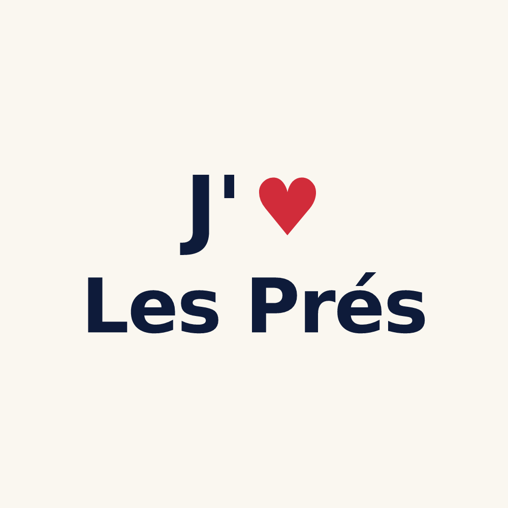 Tasse personnalisée Les Prés — design J'aime Les Prés