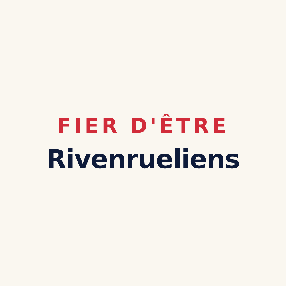 Tasse « Fier d'être Rivenrueliens » — design pour Les Rivières-Henruel