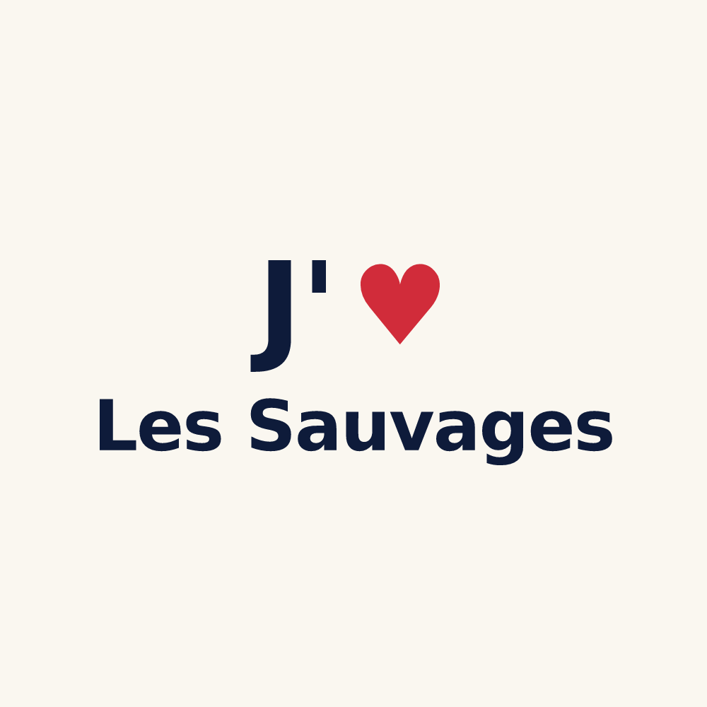 Tasse personnalisée Les Sauvages — design « J'aime Les Sauvages » imprimé sur la tasse