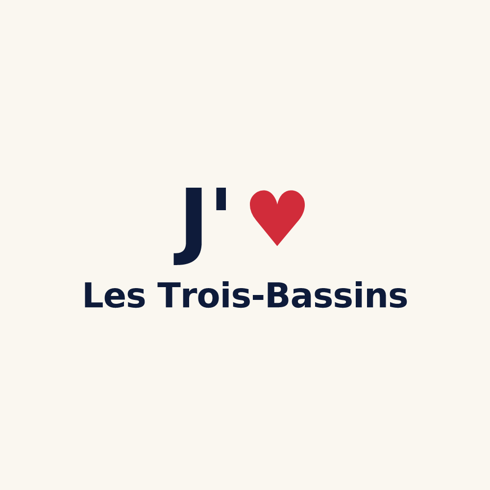 Tasse personnalisée Les Trois-Bassins — design J'aime Les Trois-Bassins