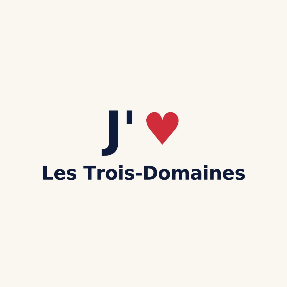 Tasse personnalisée Les Trois-Domaines — design J'aime Les Trois-Domaines