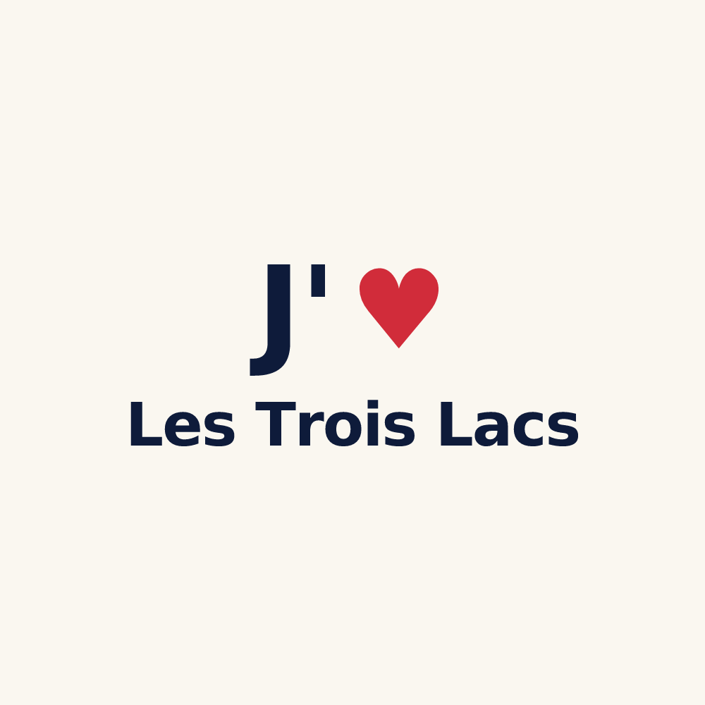 Tasse personnalisée Les Trois Lacs — design J'aime Les Trois Lacs