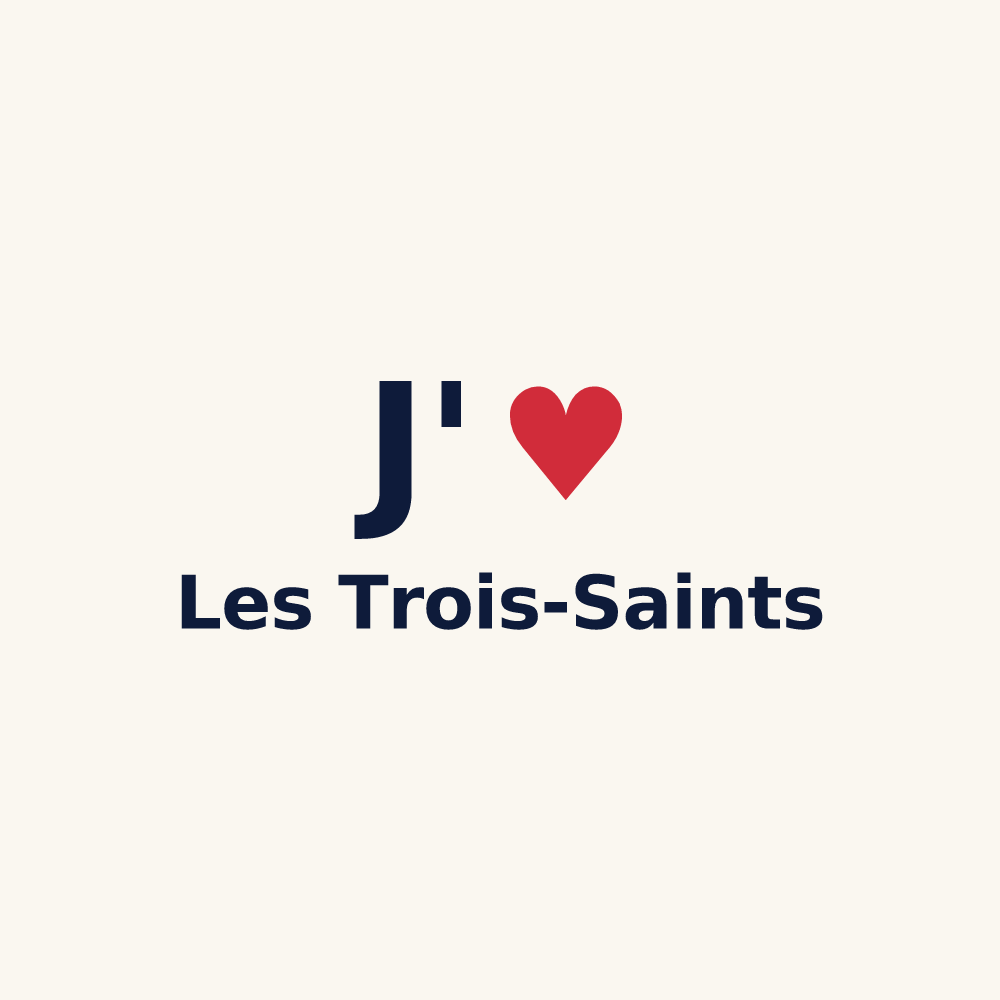 Tasse personnalisée Les Trois-Saints — design J'aime Les Trois-Saints