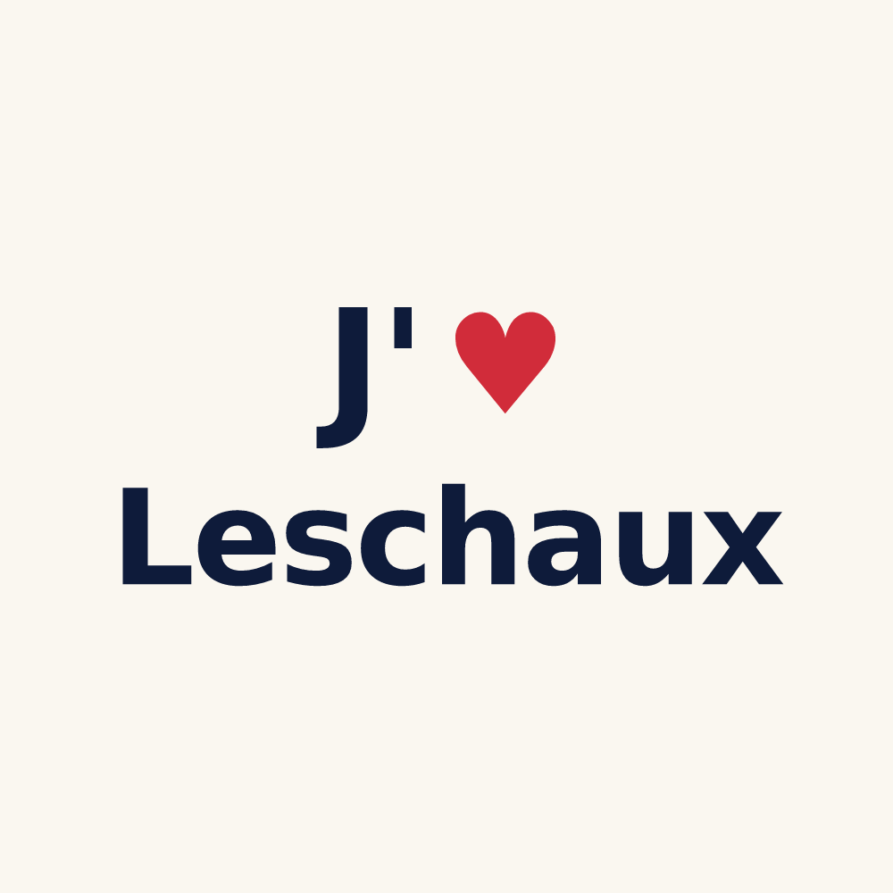 Tasse personnalisée Leschaux — design J'aime Leschaux