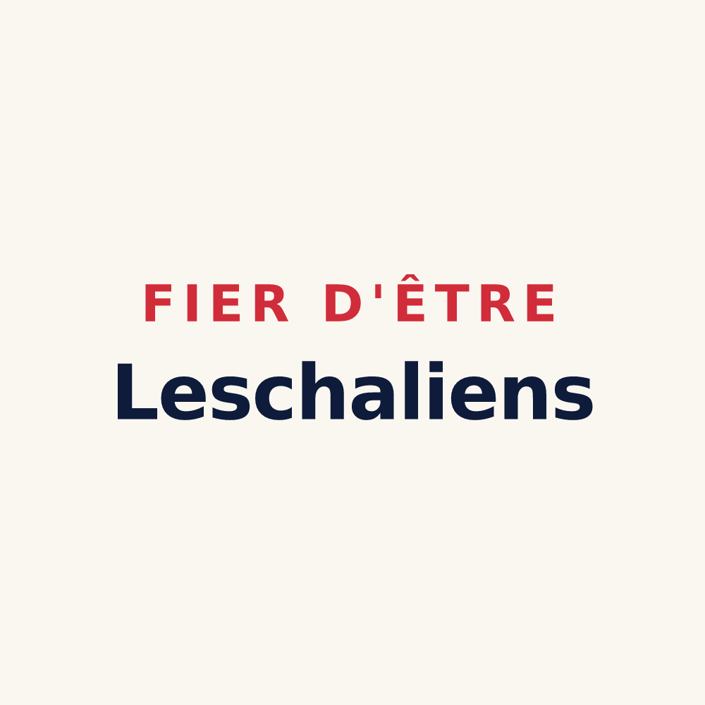 Tasse « Fier d'être Leschaliens » — design pour Leschaux
