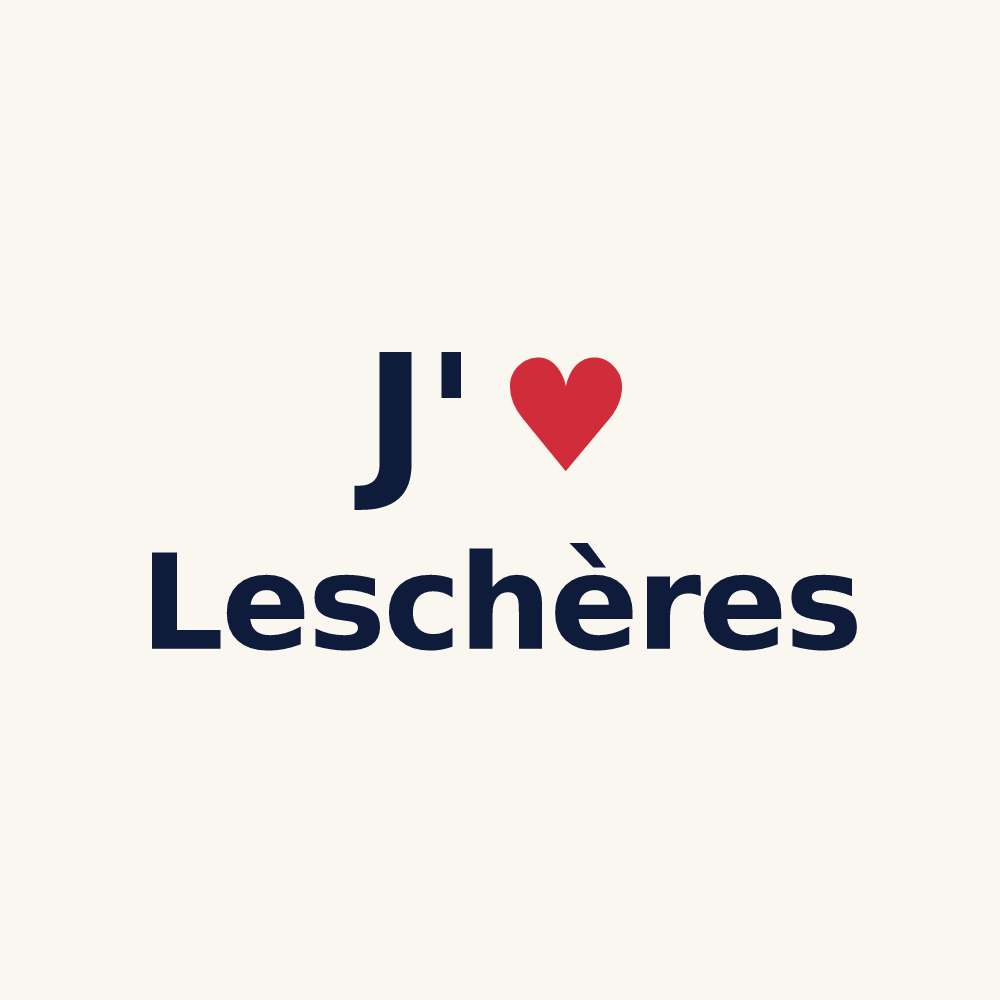 Tasse personnalisée Leschères — design J'aime Leschères