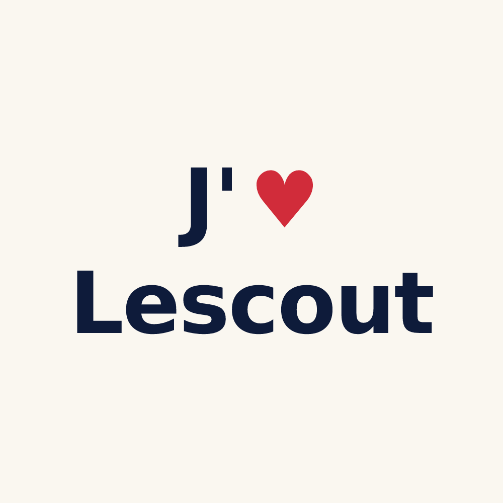 Tasse personnalisée Lescout — design « J'aime Lescout » imprimé sur la tasse