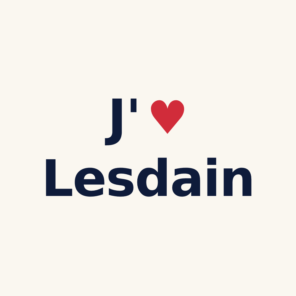 Tasse personnalisée Lesdain — design J'aime Lesdain