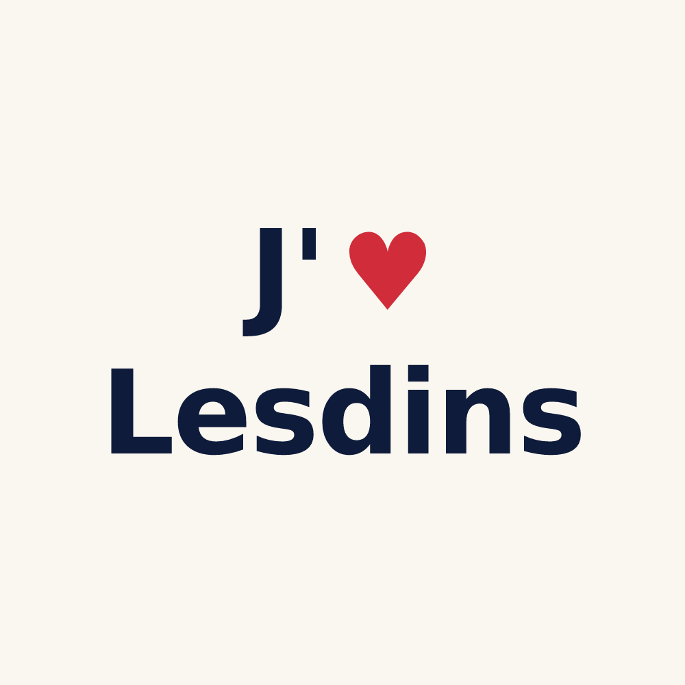 Tasse personnalisée Lesdins — design J'aime Lesdins