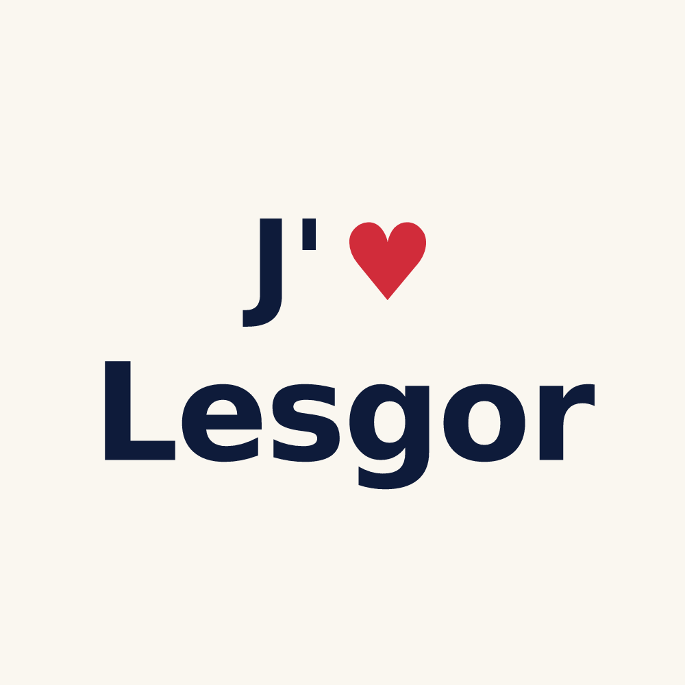 Tasse personnalisée Lesgor — design J'aime Lesgor