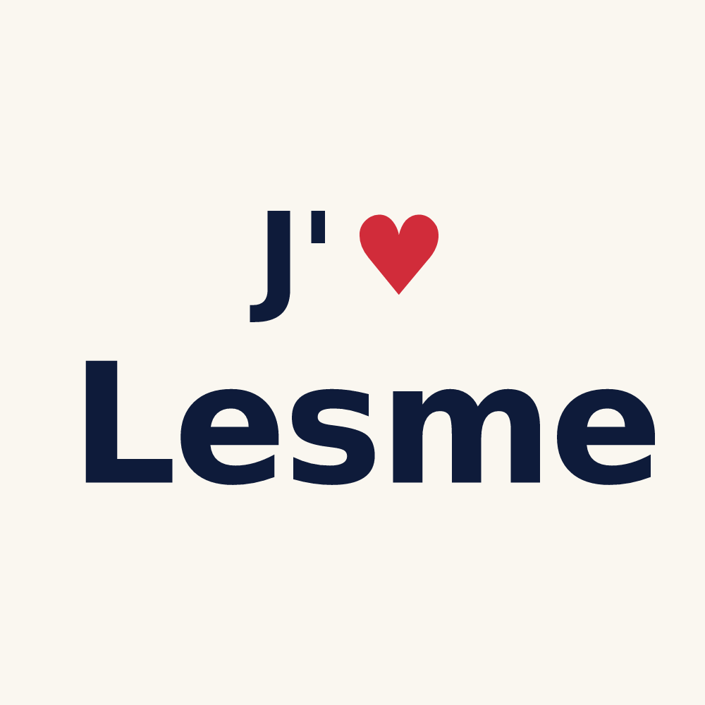 Tasse personnalisée Lesme — design « J'aime Lesme » imprimé sur la tasse