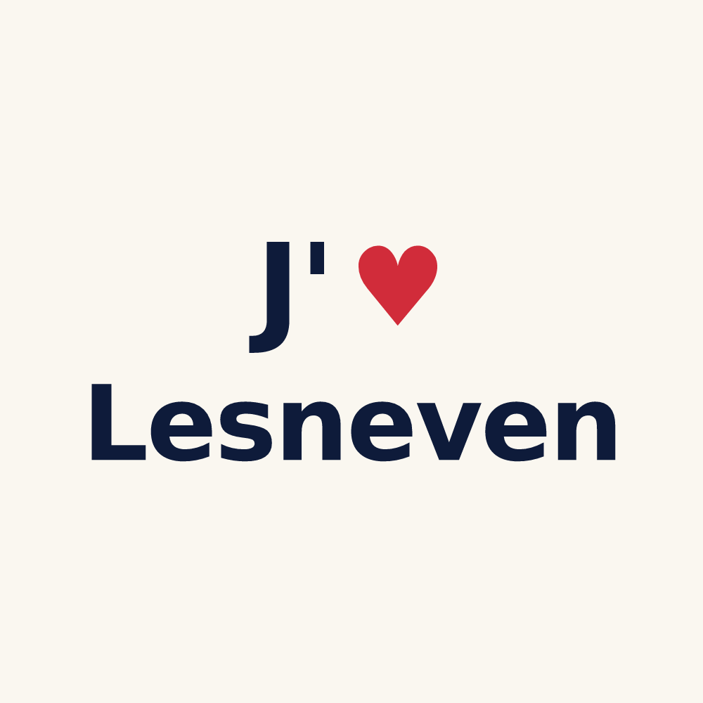 Tasse personnalisée Lesneven — design « J'aime Lesneven » imprimé sur la tasse