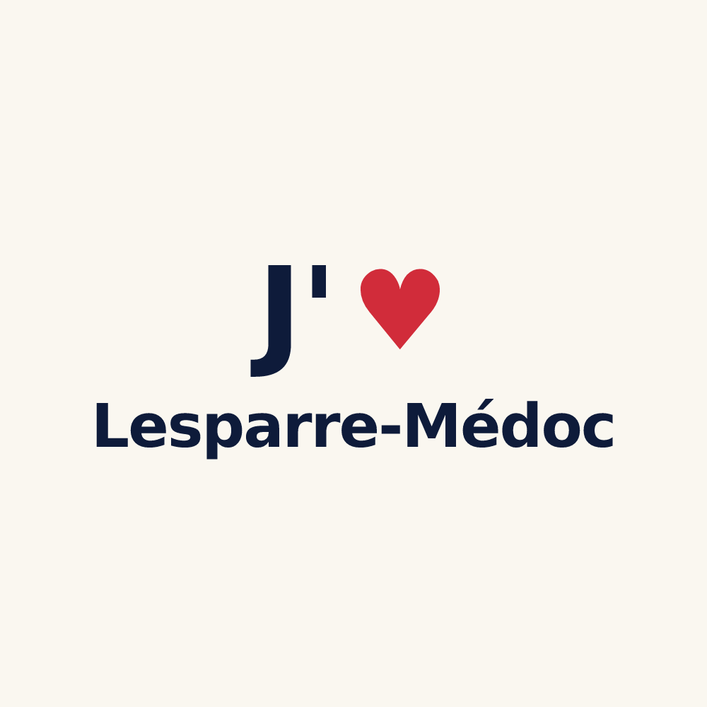 Tasse personnalisée Lesparre-Médoc — design J'aime Lesparre-Médoc