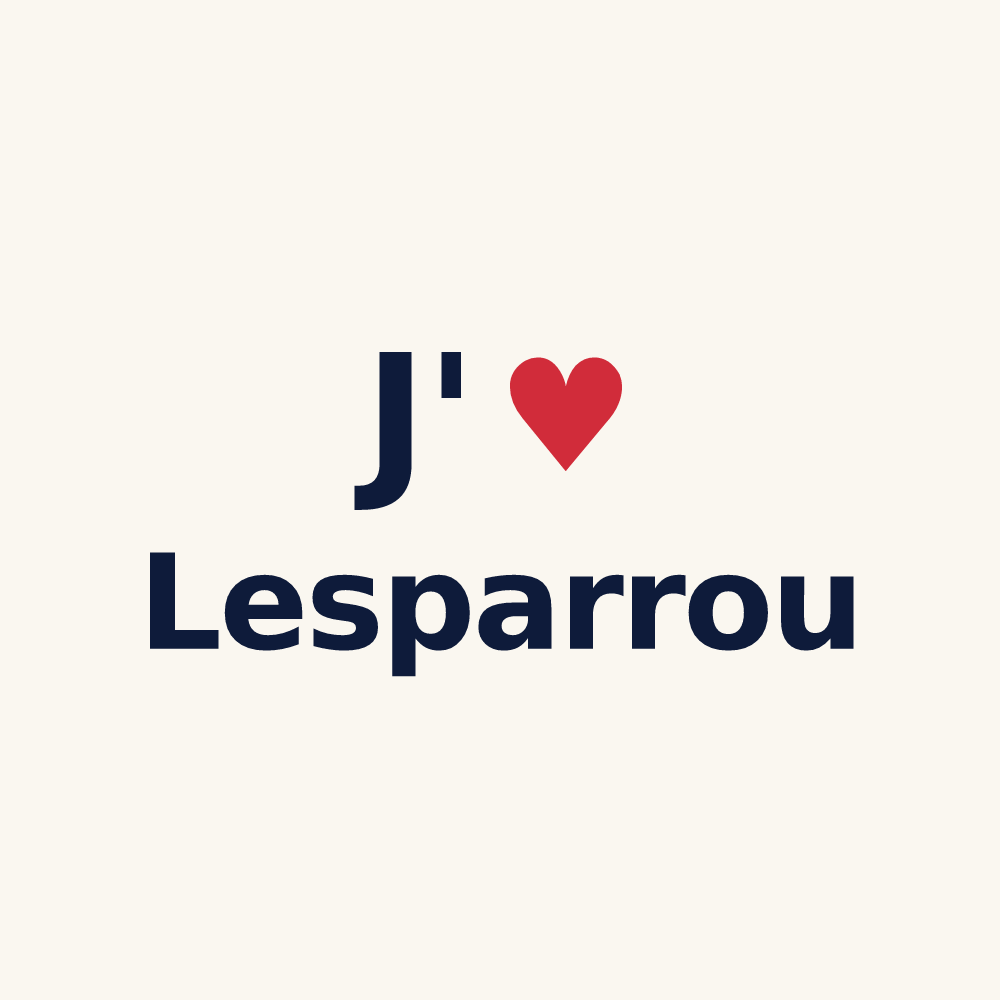 Tasse personnalisée Lesparrou — design J'aime Lesparrou