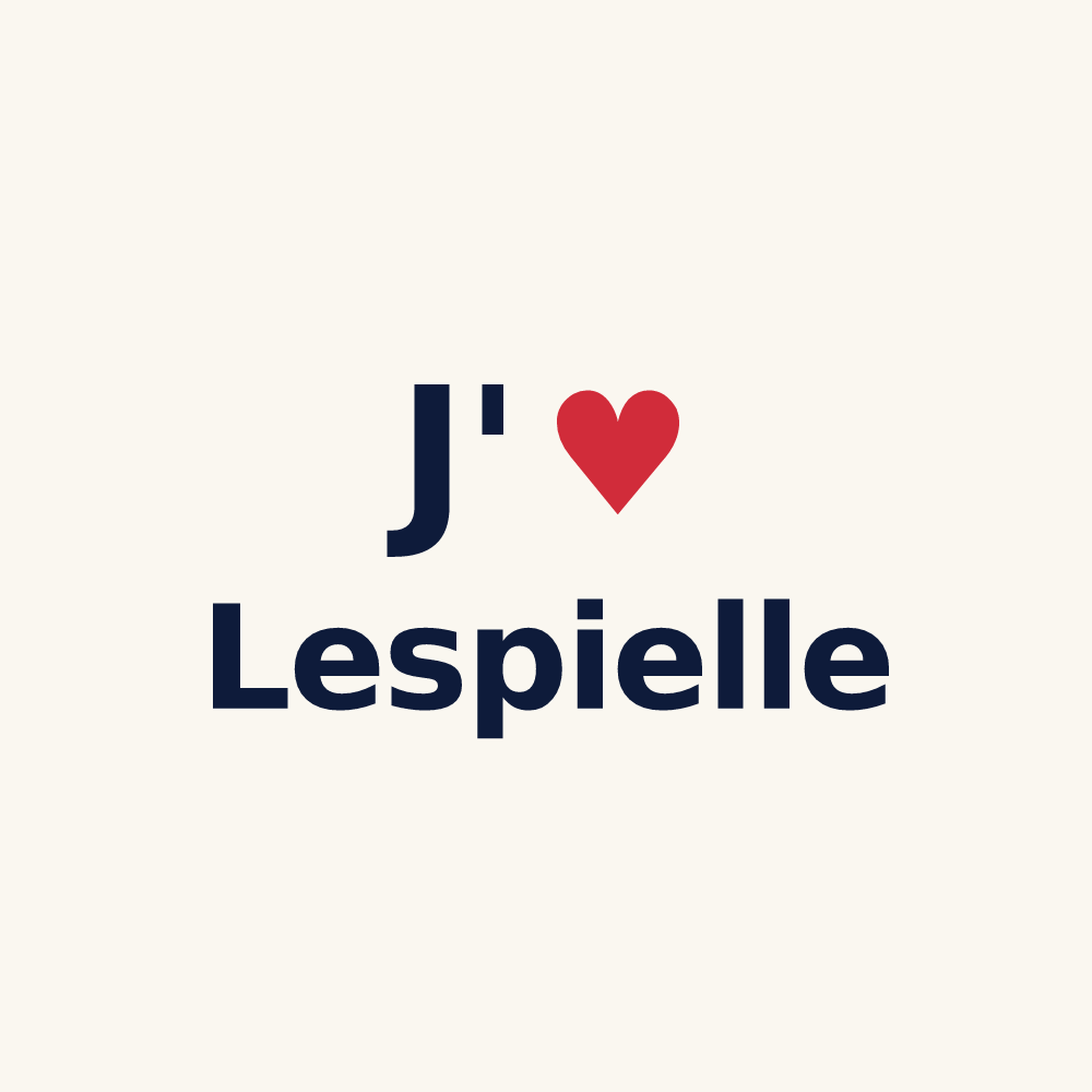 Tasse personnalisée Lespielle — design « J'aime Lespielle » imprimé sur la tasse