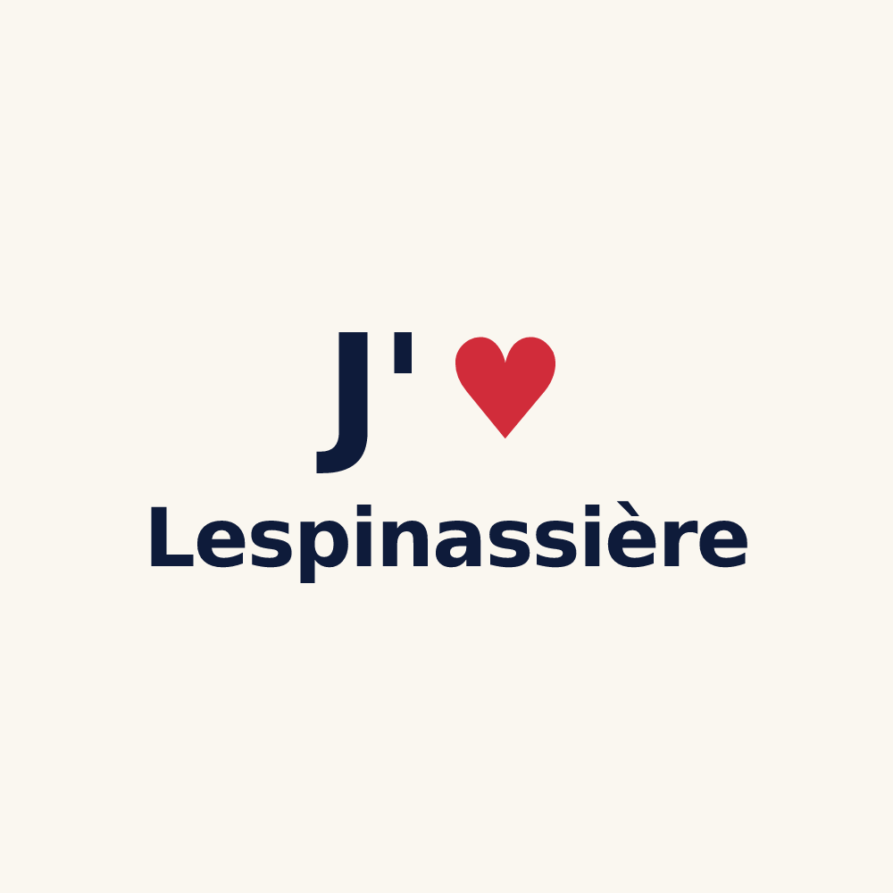 Tasse personnalisée Lespinassière — design J'aime Lespinassière
