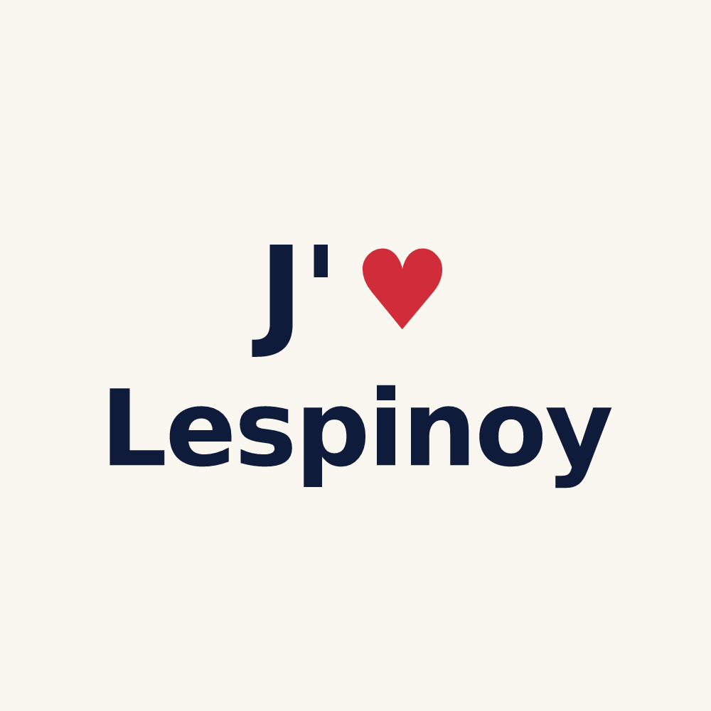 Tasse personnalisée Lespinoy — design J'aime Lespinoy