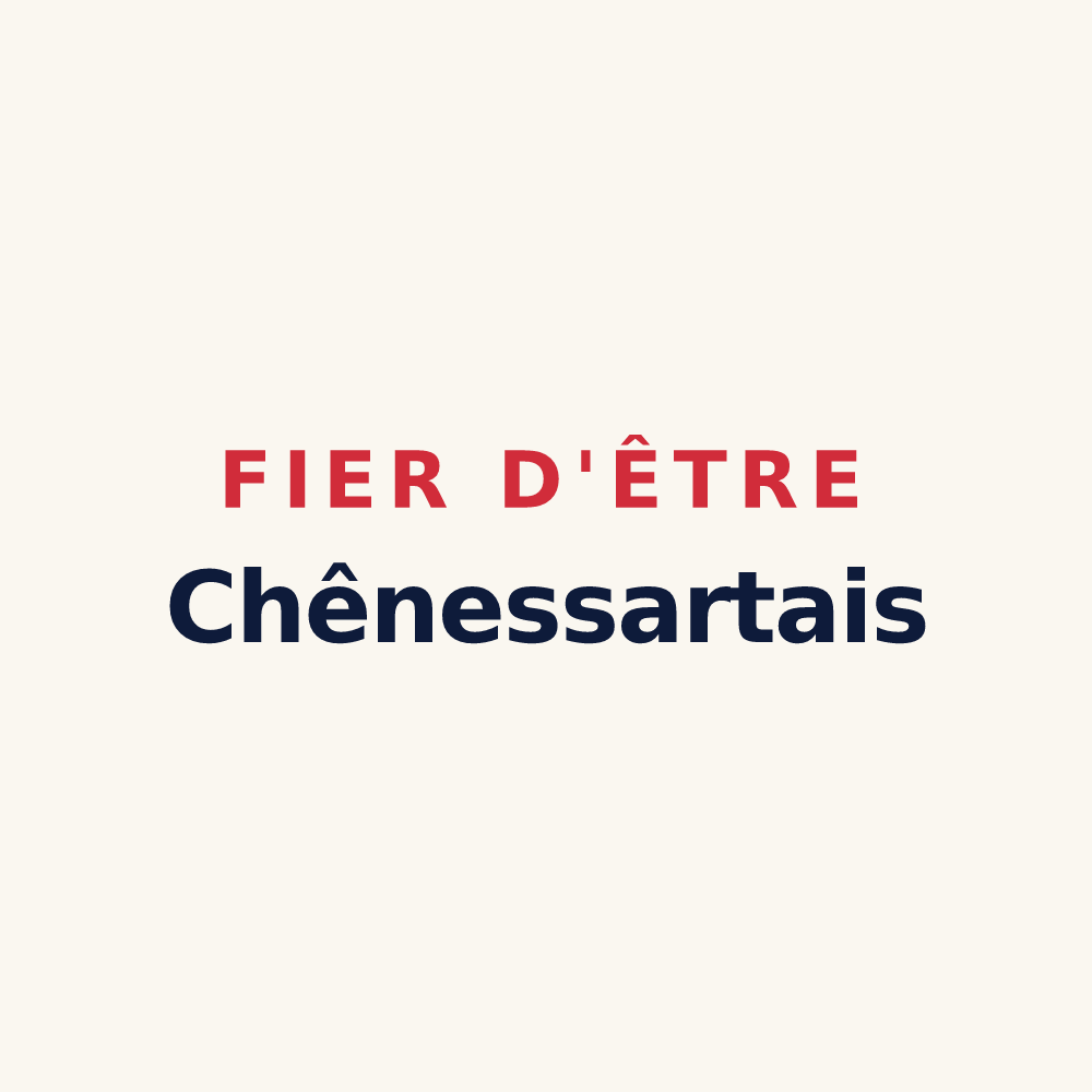 Tasse « Fier d'être Chênessartais » — design pour Lessard-et-le-Chêne