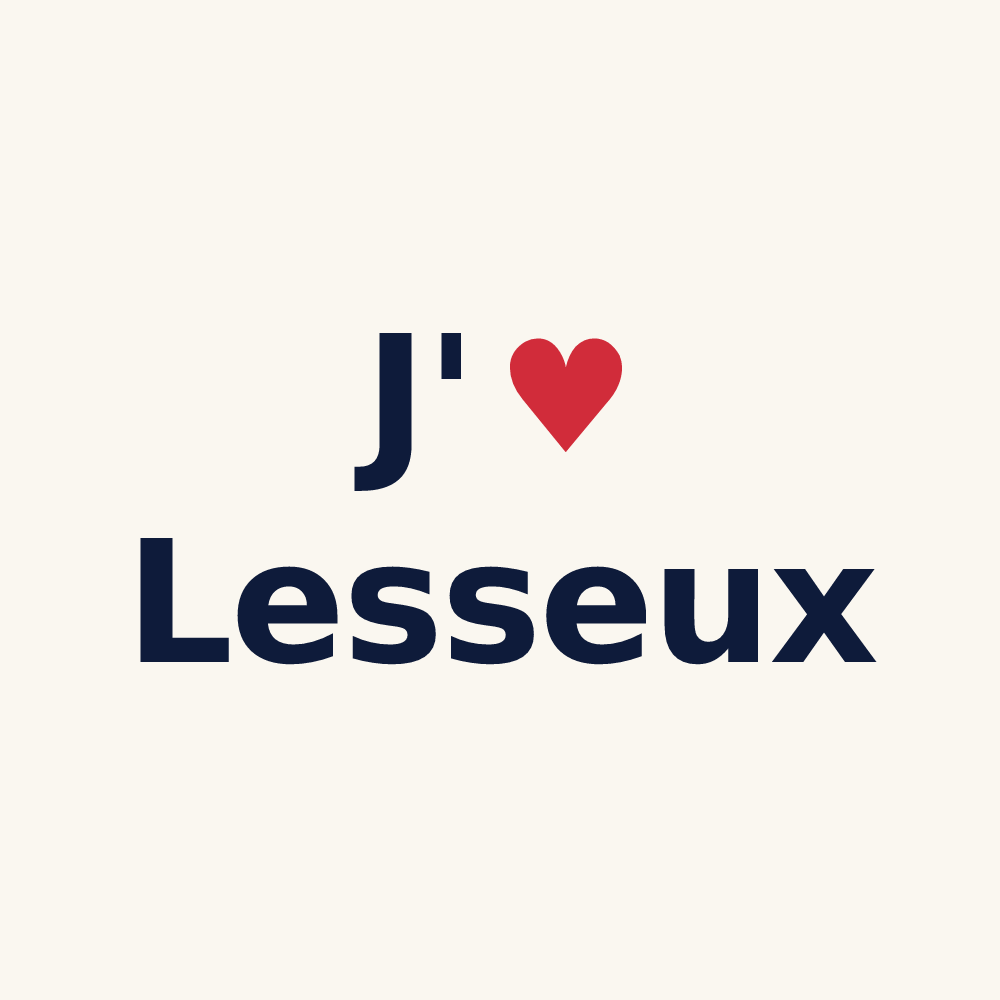 Tasse personnalisée Lesseux — design « J'aime Lesseux » imprimé sur la tasse