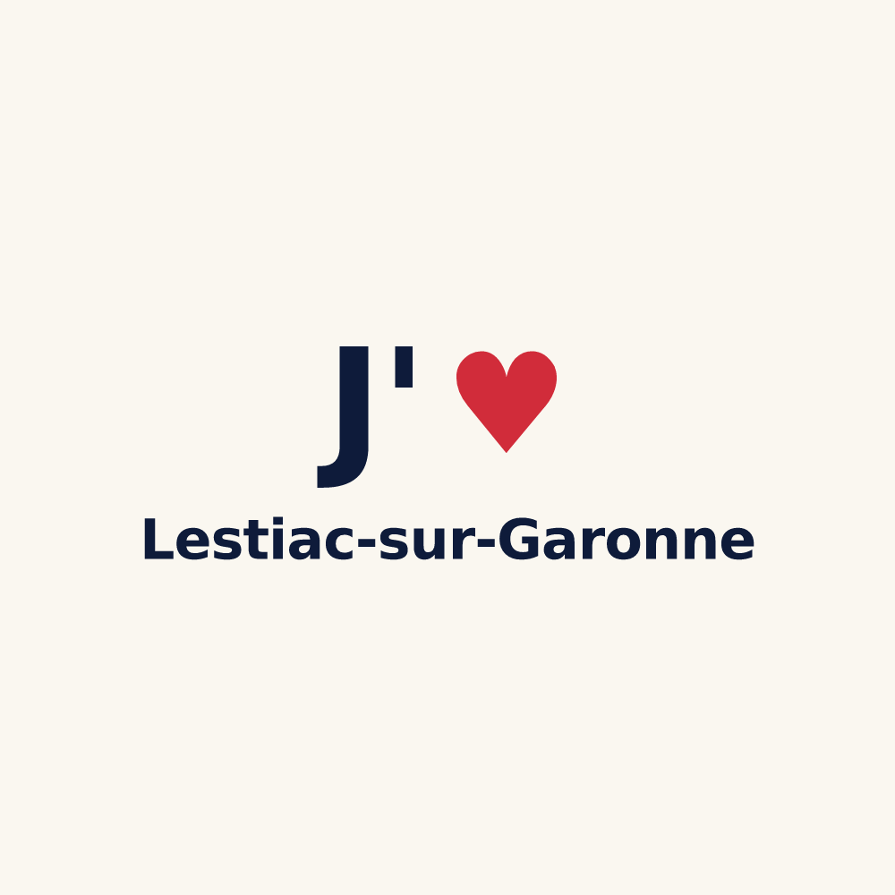 Tasse personnalisée Lestiac-sur-Garonne — design J'aime Lestiac-sur-Garonne