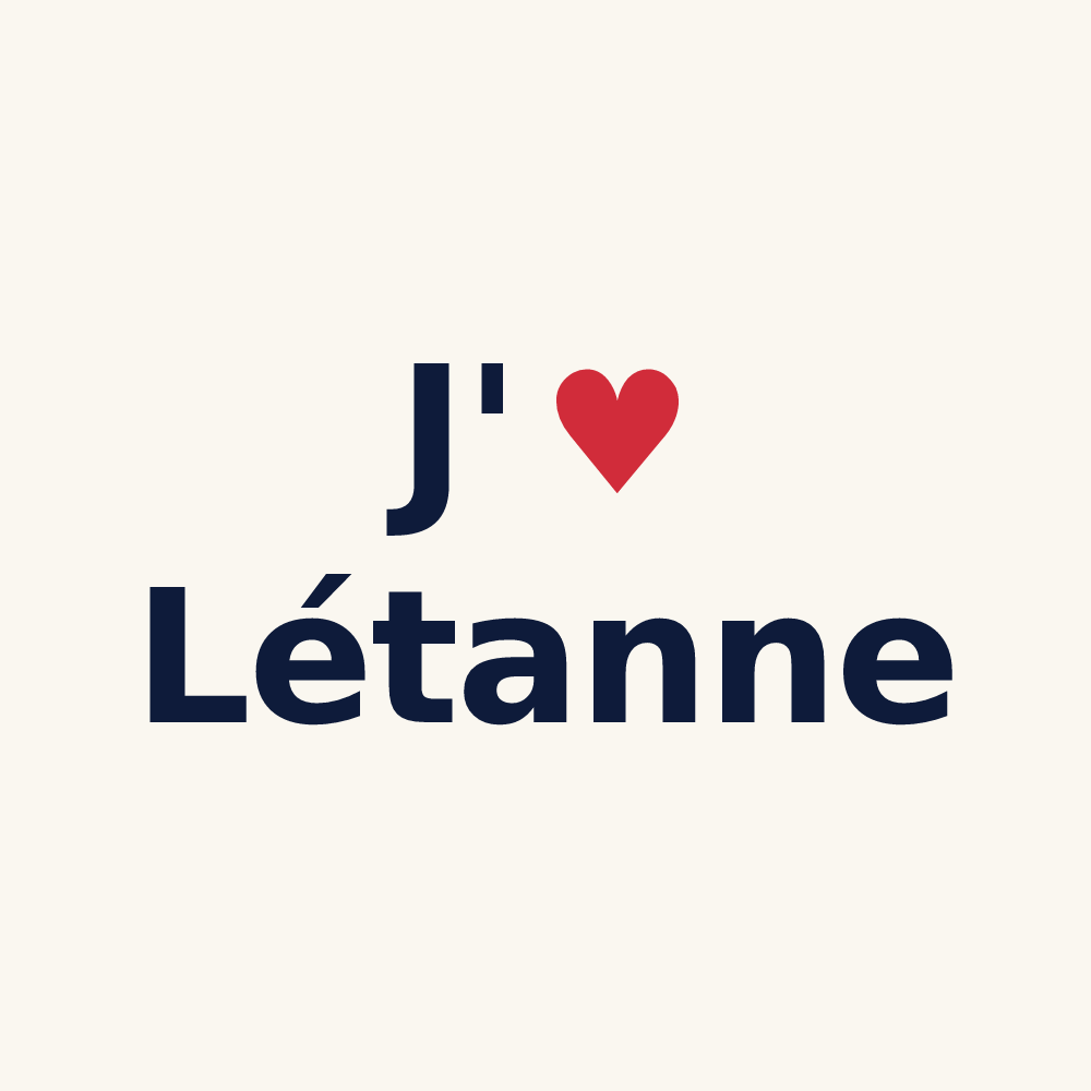 Tasse personnalisée Létanne — design J'aime Létanne