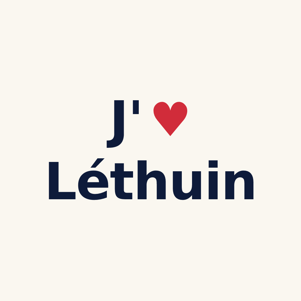 Tasse personnalisée Léthuin — design J'aime Léthuin