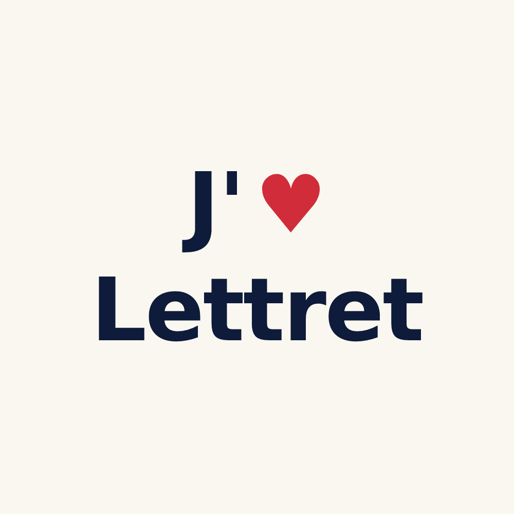 Tasse personnalisée Lettret — design J'aime Lettret