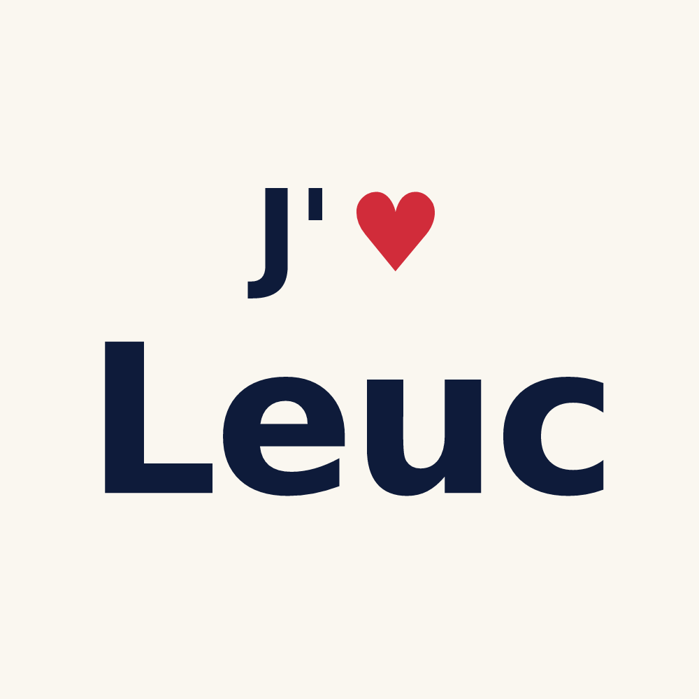 Tasse personnalisée Leuc — design J'aime Leuc