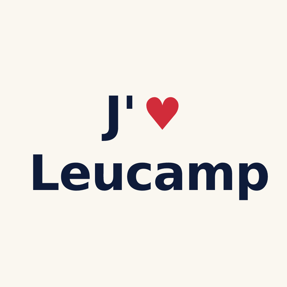 Tasse personnalisée Leucamp — design J'aime Leucamp
