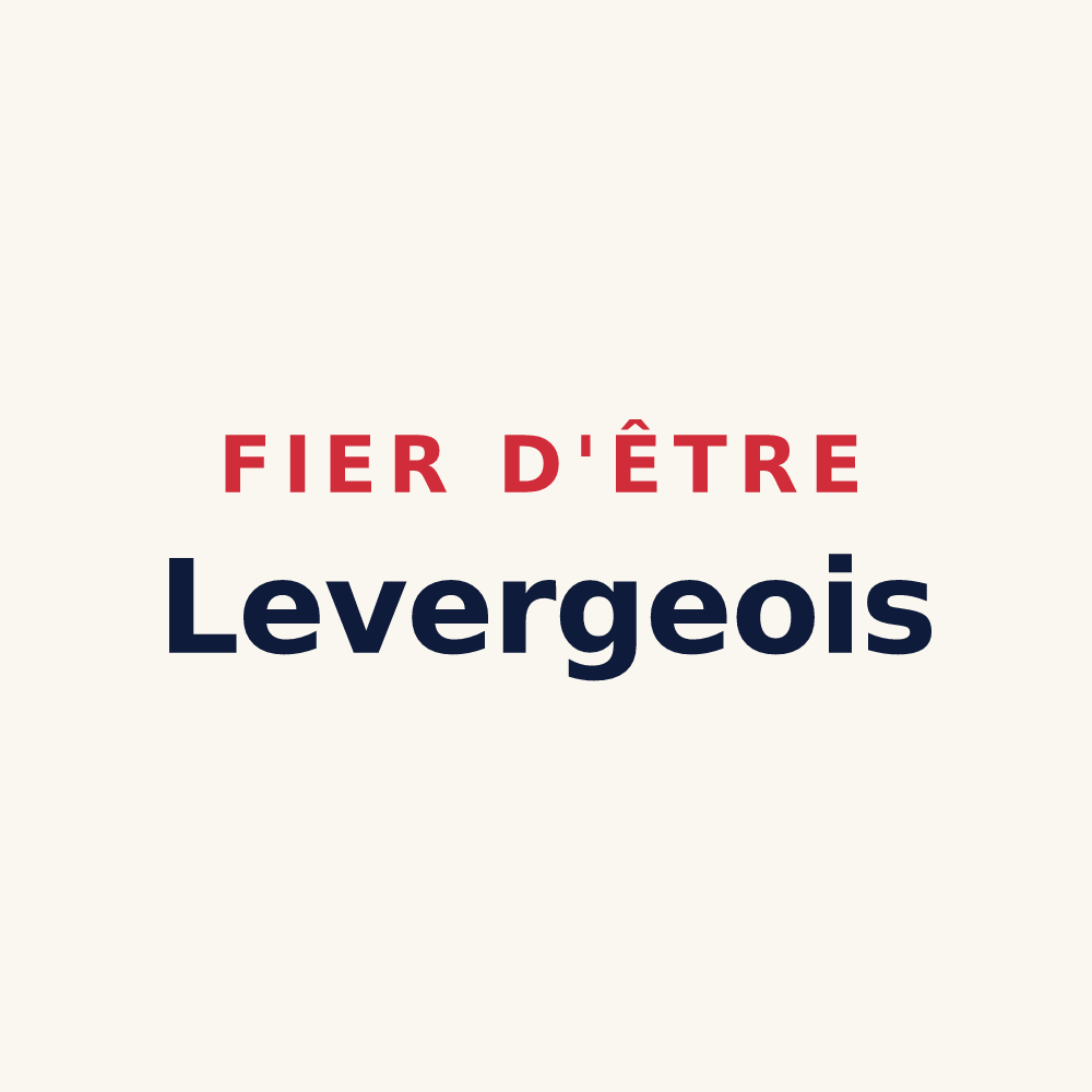 Tasse « Fier d'être Levergeois » — design pour Levergies