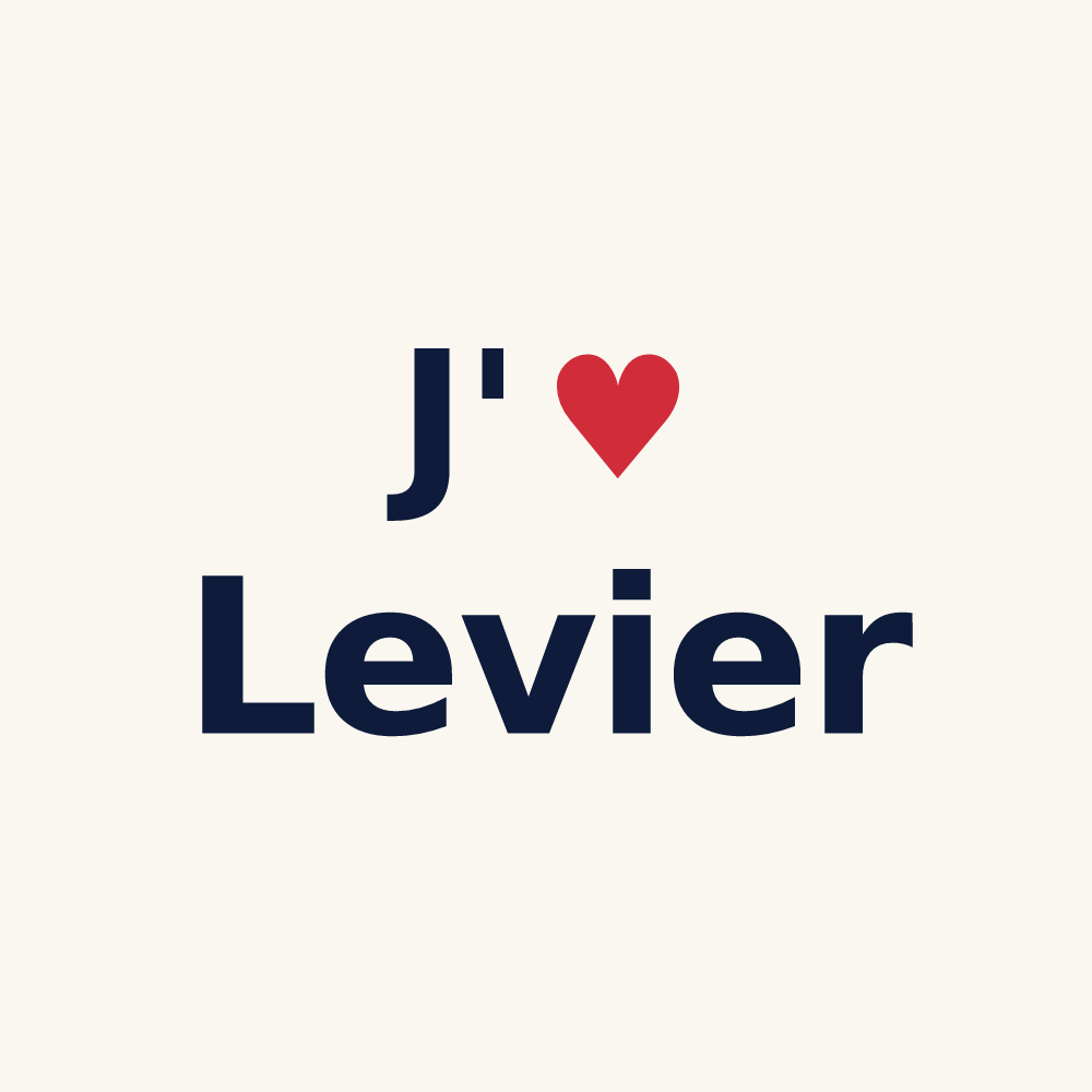 Tasse personnalisée Levier — design J'aime Levier