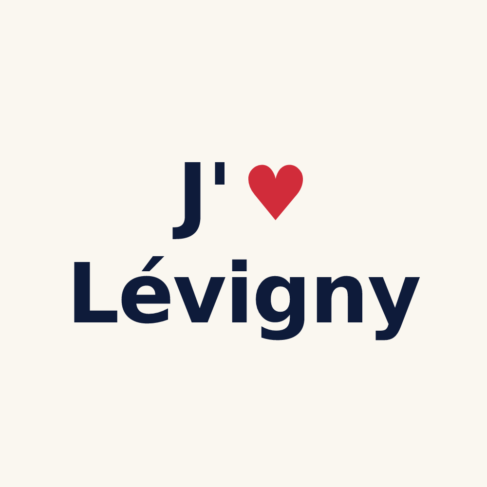 Tasse personnalisée Lévigny — design « J'aime Lévigny » imprimé sur la tasse
