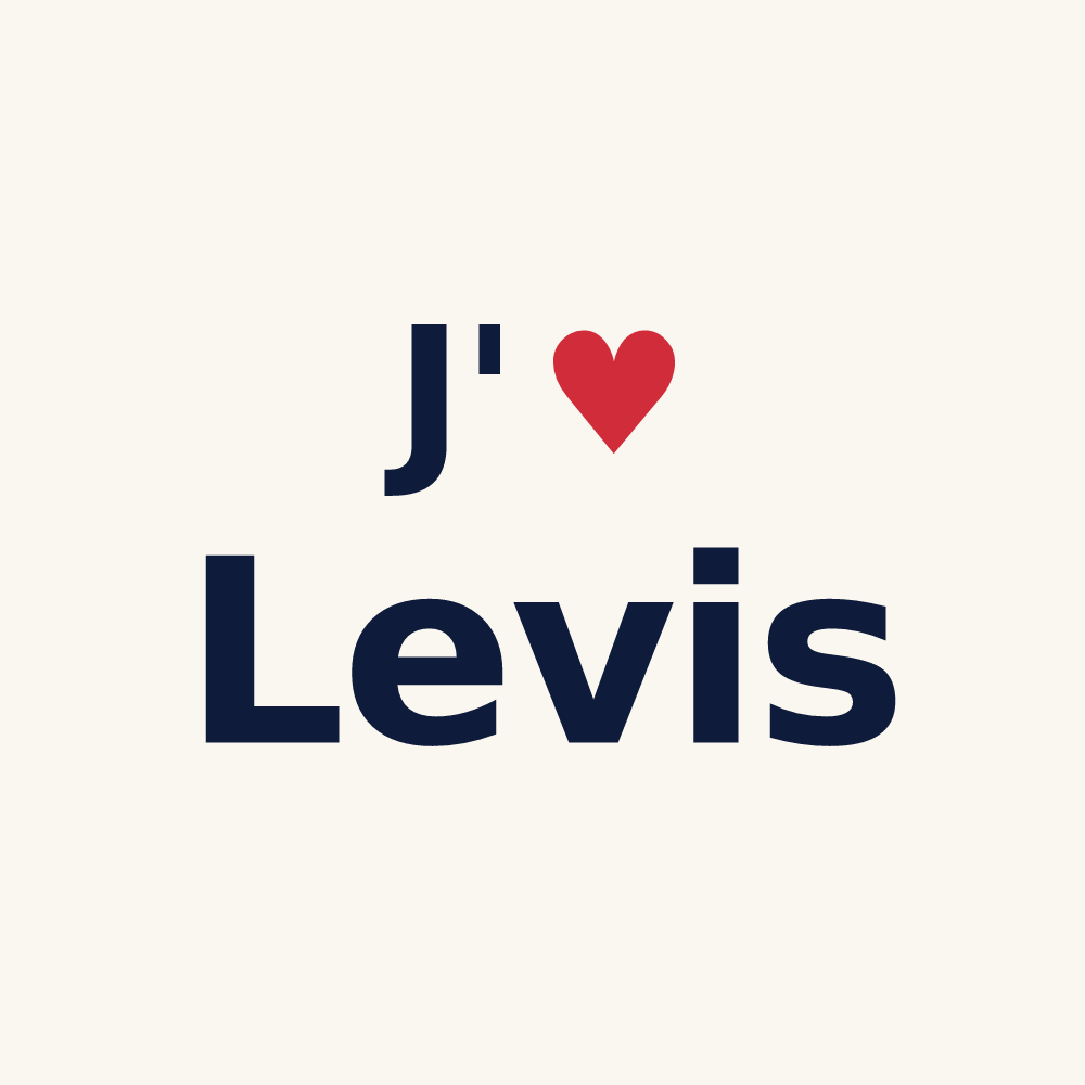 Tasse personnalisée Levis — design J'aime Levis