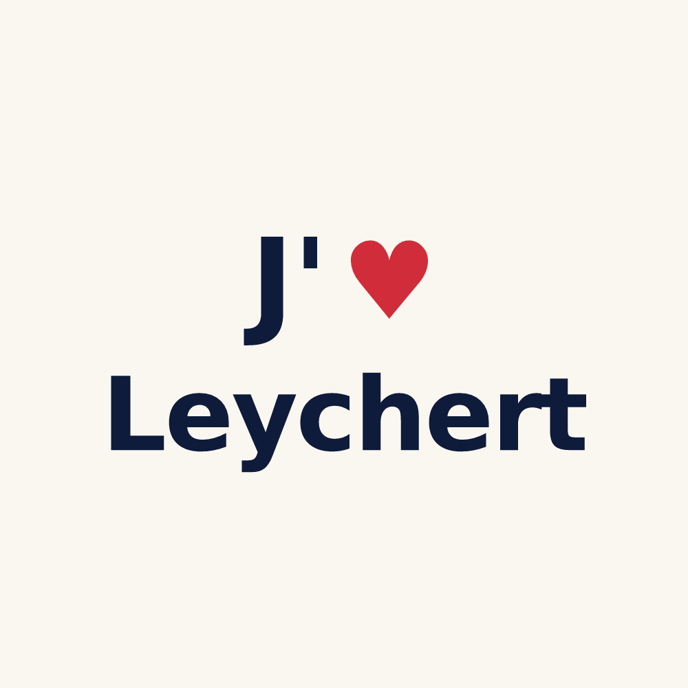 Tasse personnalisée Leychert — design J'aime Leychert