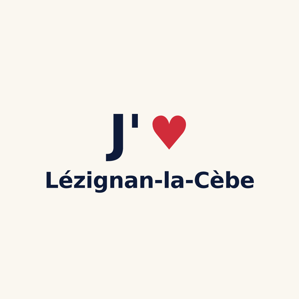 Tasse personnalisée Lézignan-la-Cèbe — design J'aime Lézignan-la-Cèbe