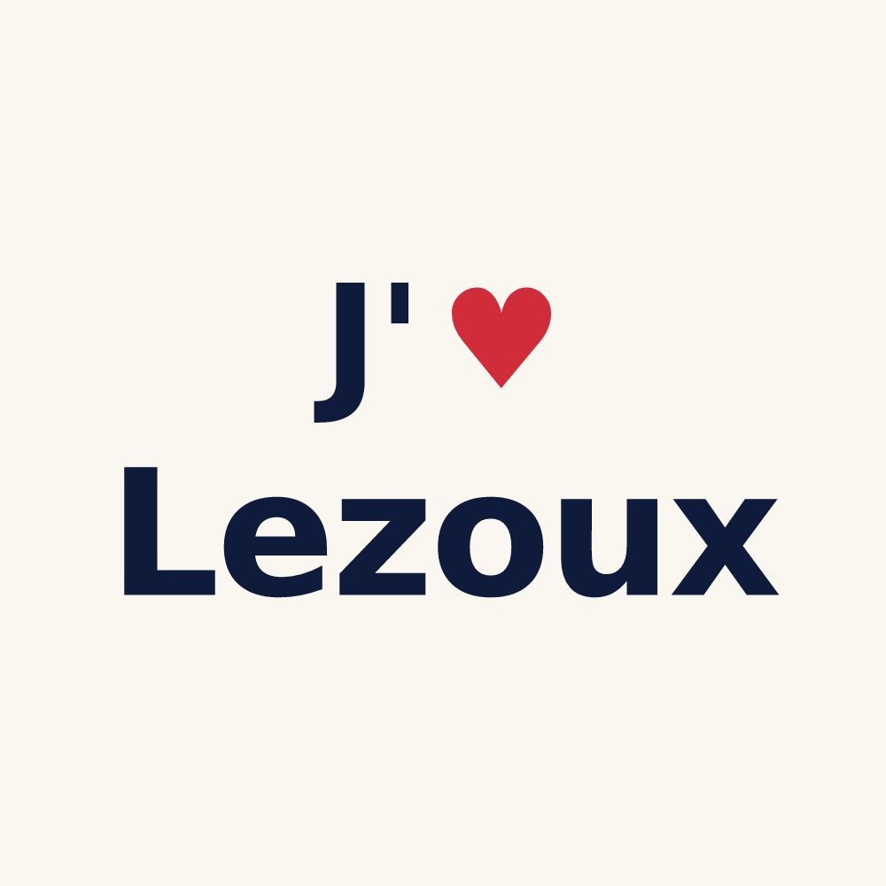 Tasse personnalisée Lezoux — design J'aime Lezoux