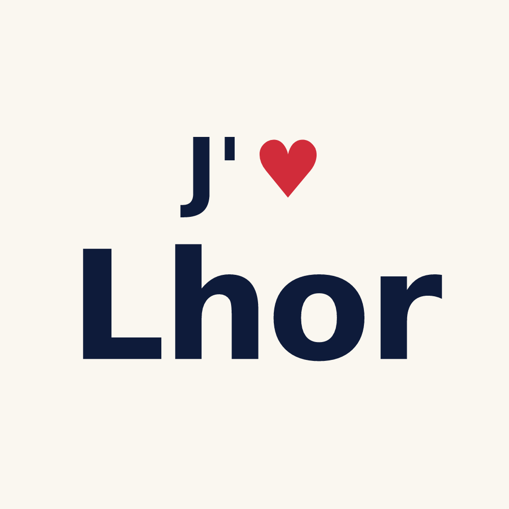 Tasse personnalisée Lhor — design J'aime Lhor