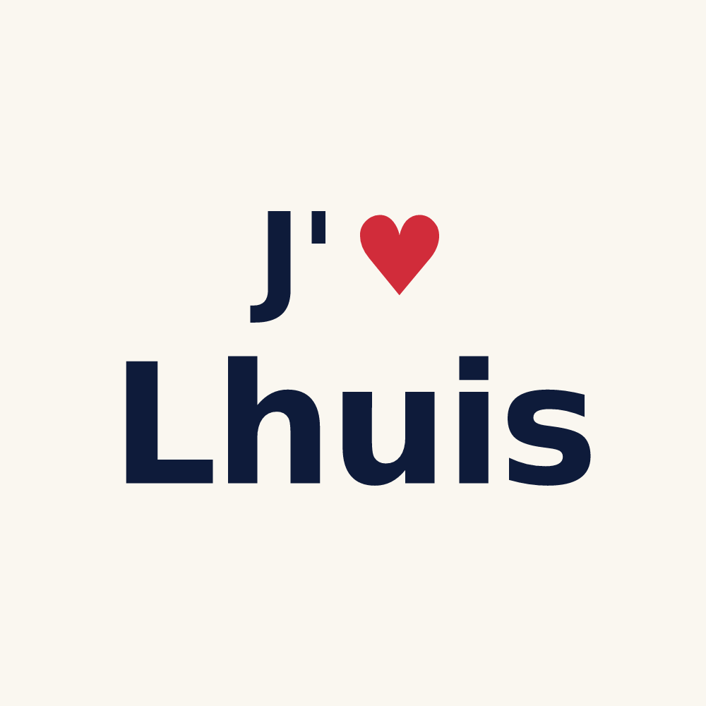 Tasse personnalisée Lhuis — design J'aime Lhuis