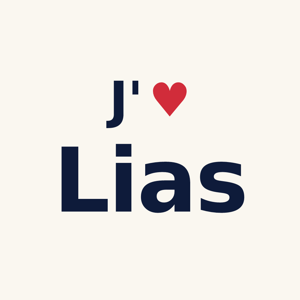 Tasse personnalisée Lias — design J'aime Lias