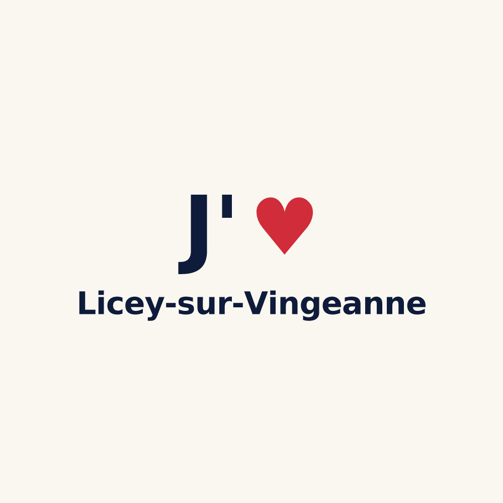 Tasse personnalisée Licey-sur-Vingeanne — design J'aime Licey-sur-Vingeanne
