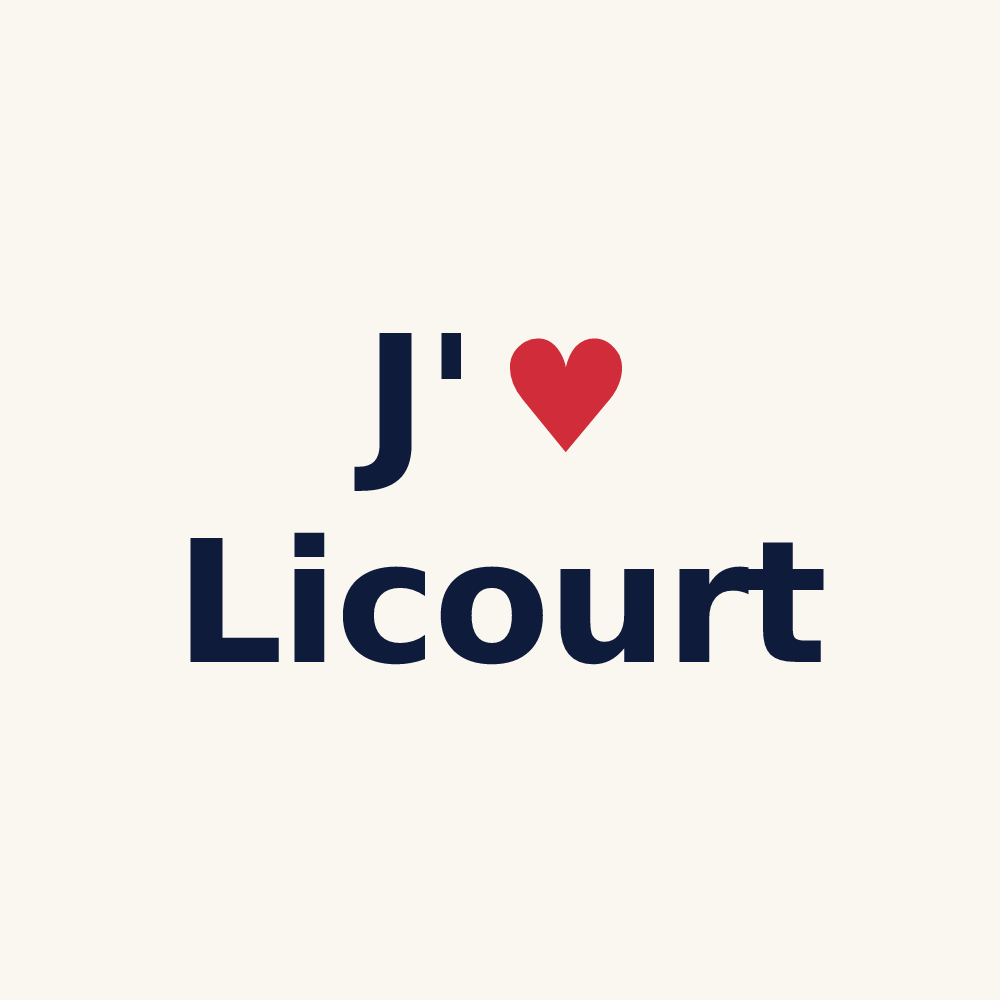 Tasse personnalisée Licourt — design J'aime Licourt