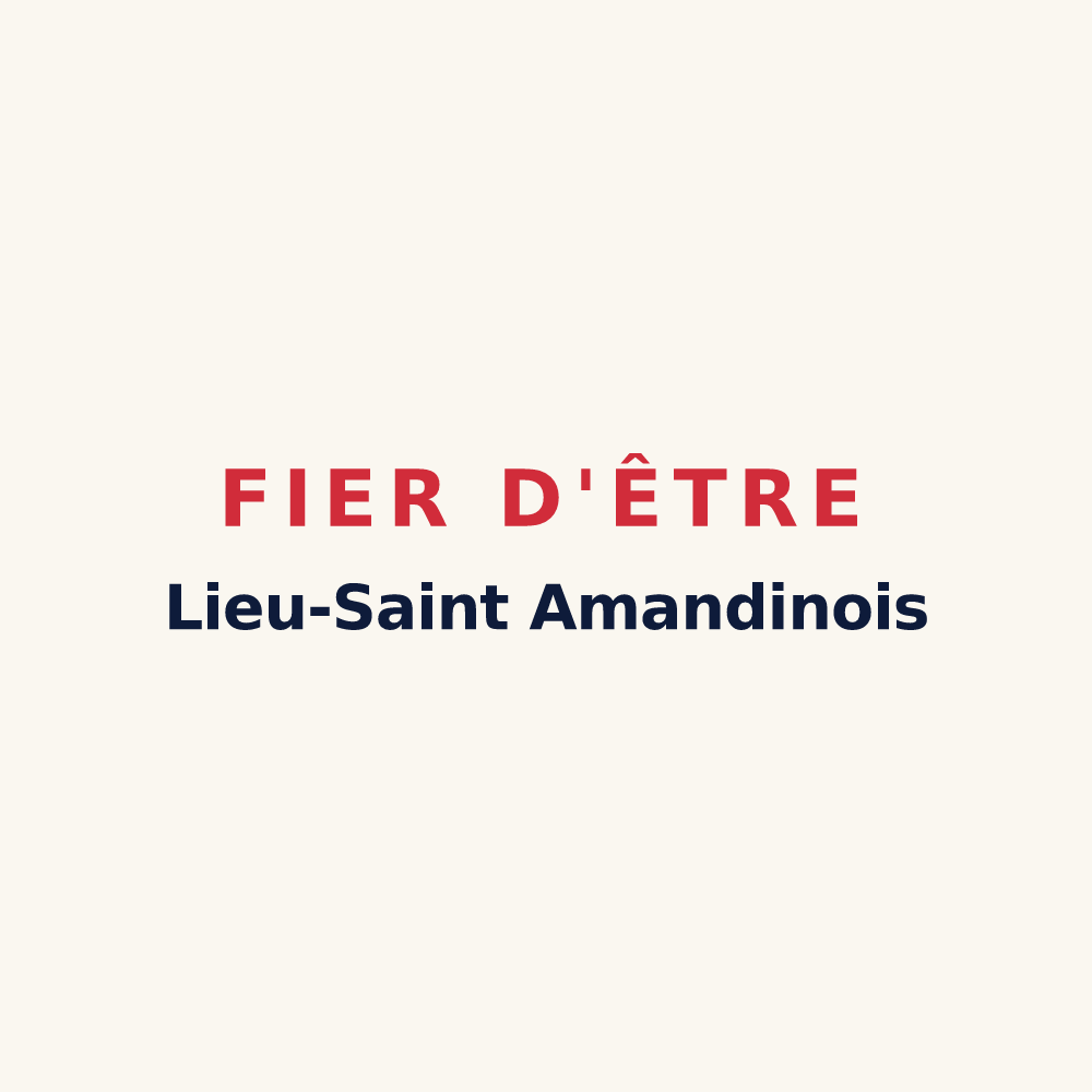 Tasse « Fier d'être Lieu-Saint Amandinois » — design pour Lieu-Saint-Amand