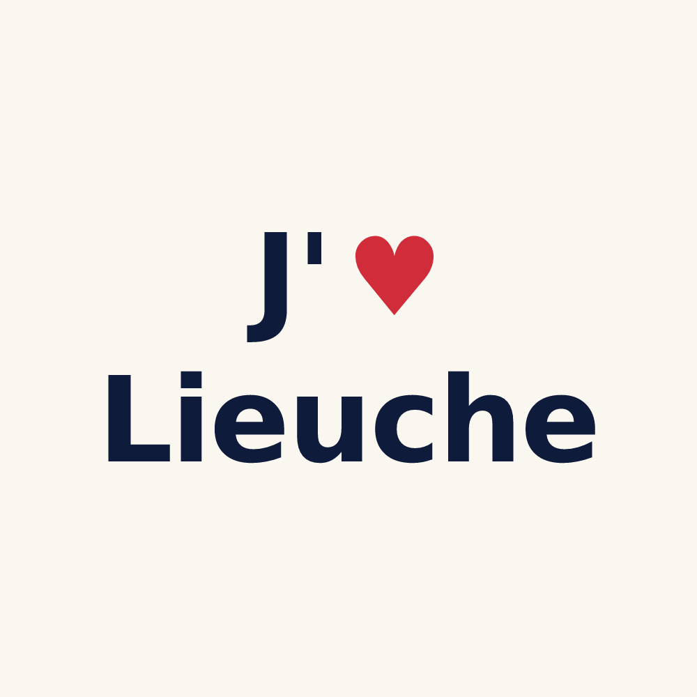 Tasse personnalisée Lieuche — design « J'aime Lieuche » imprimé sur la tasse