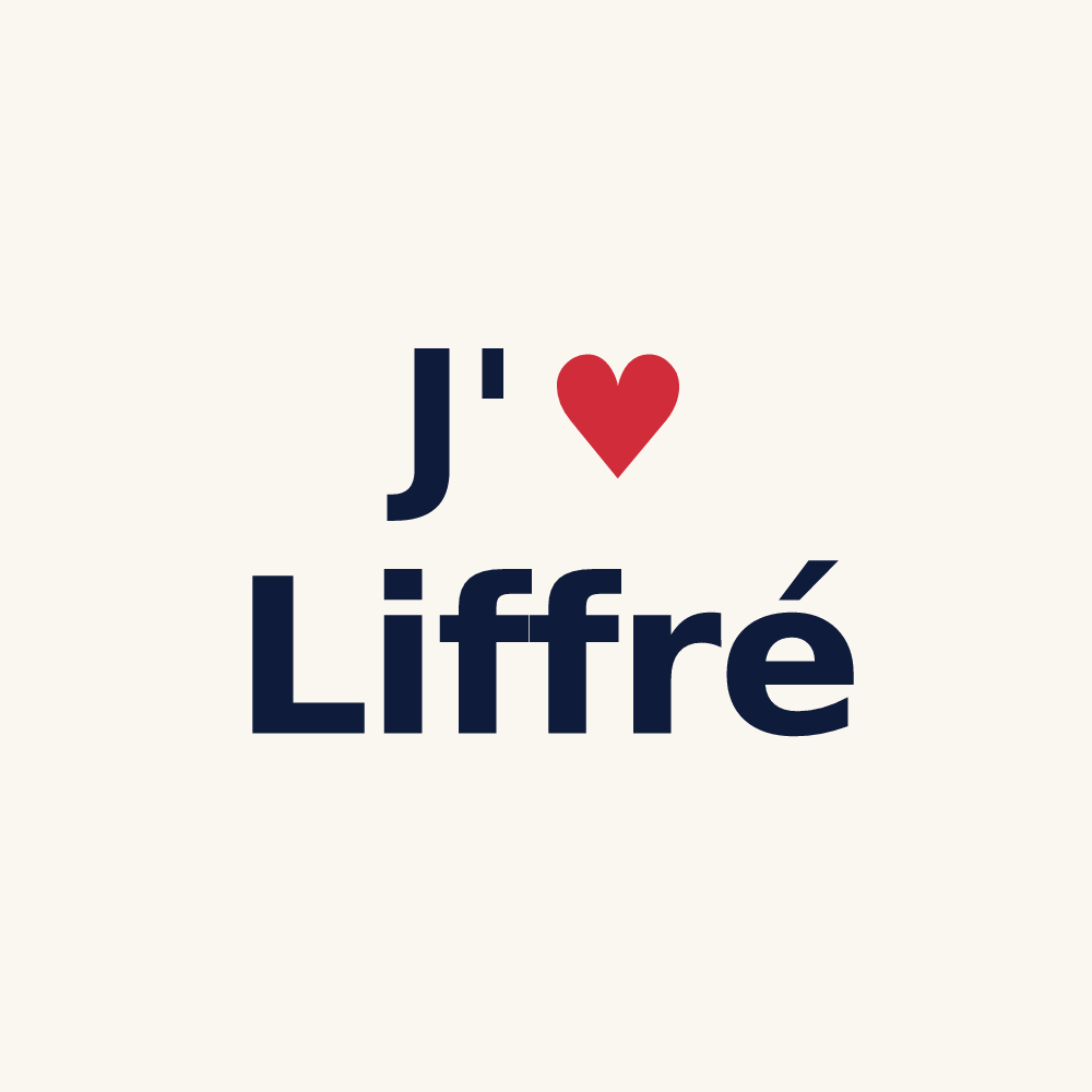 Tasse personnalisée Liffré — design « J'aime Liffré » imprimé sur la tasse
