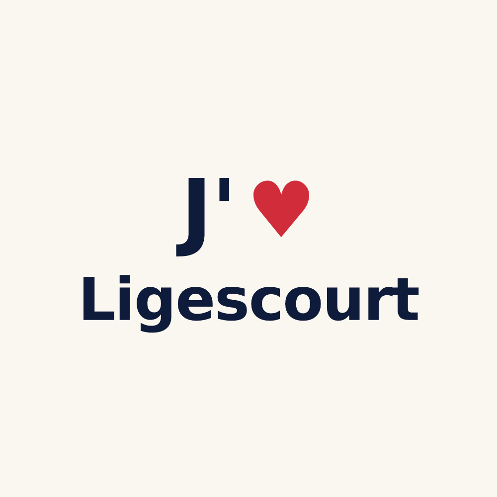 Tasse personnalisée Ligescourt — design J'aime Ligescourt