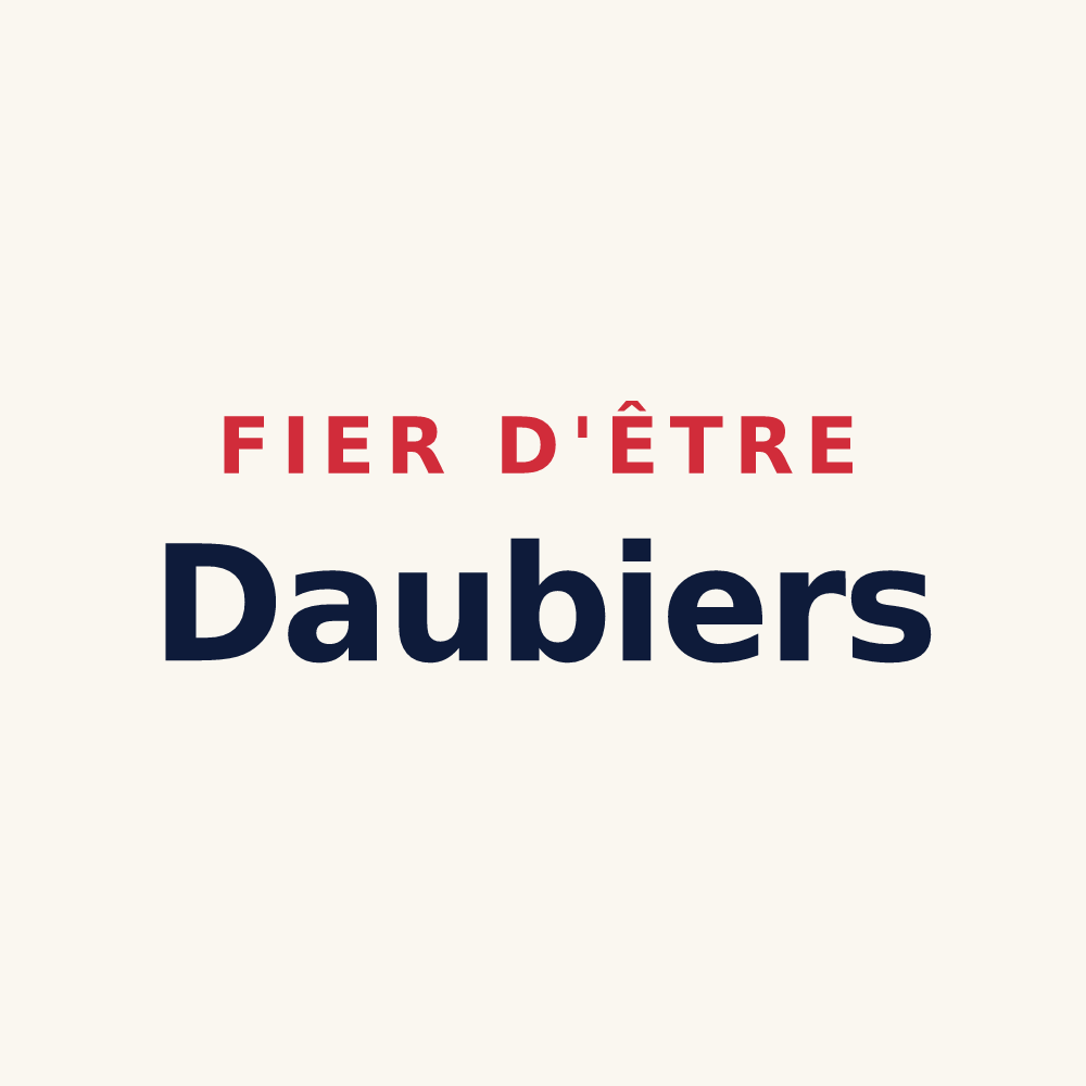 Tasse « Fier d'être Daubiers » — design pour Lignières